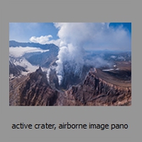 active crater, airborne image pano